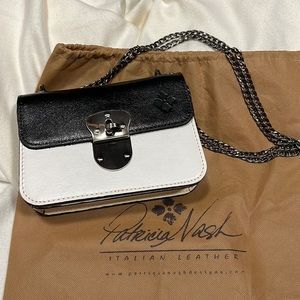 Patricia Nash Black and White Small Handbag